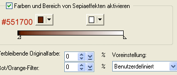 Sepiatoneinstellungen